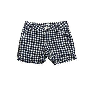 Girl's Gap Kids Navy Blue Checked Shorts - Size 6 - Like New!